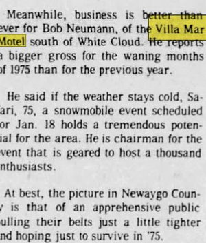 Trailside Motel (Villa Mar Motel) - Jan 5 1975 Article (newer photo)